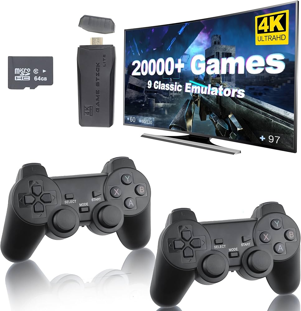 V25 BLACK - RETRO GAMESTATION - SMACKDOWN EDITION - WIRELESS JOYSTICK - 20,000+ GAMES